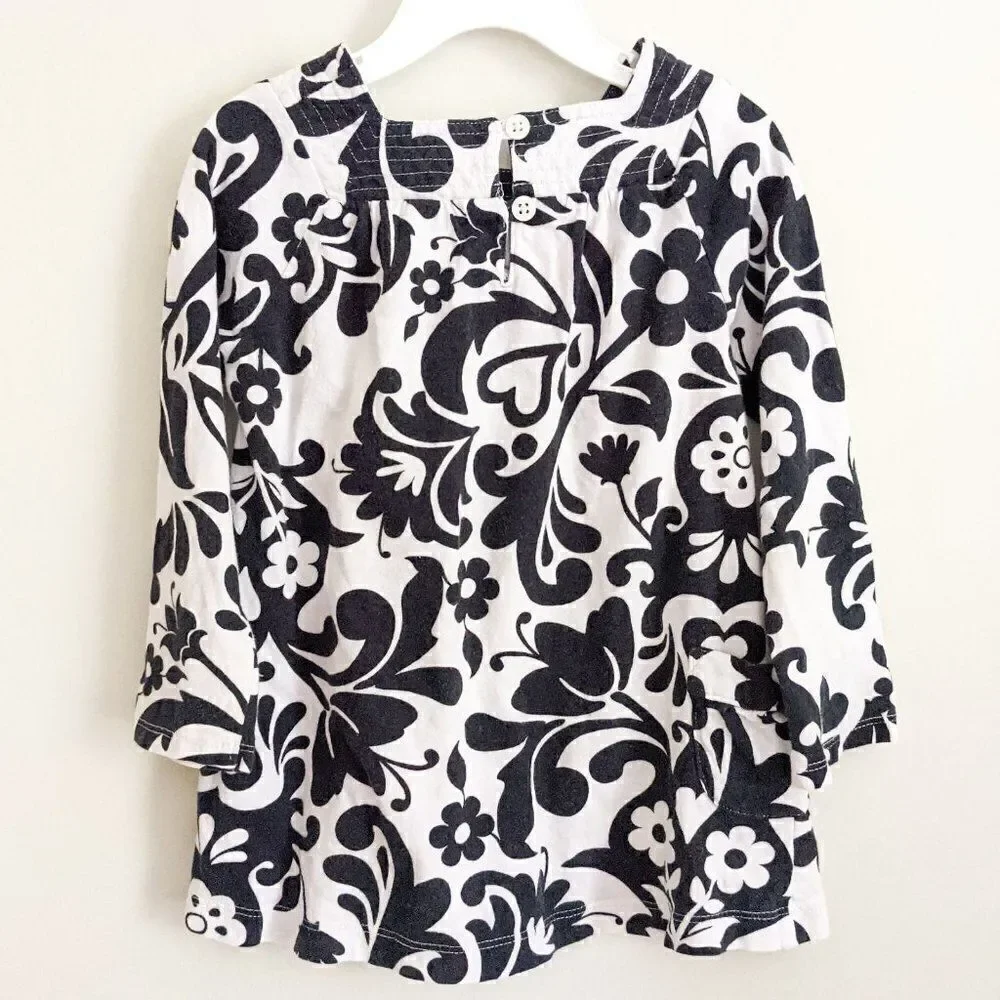 Carter's Square Neck Floral Long Sleeve Tunic Top